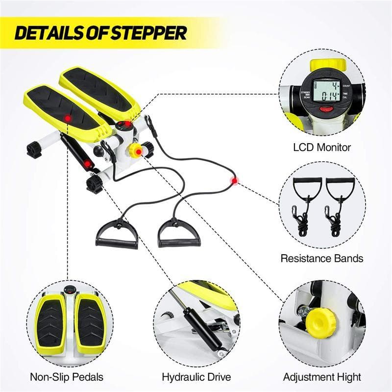Mini Stepper Air Climber with Resistance Bands_8