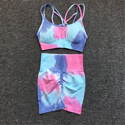 Women Dye Sportswear Yoga Set 3 PCS_0